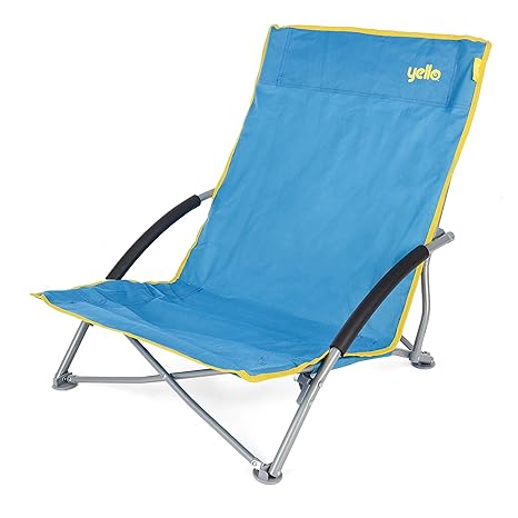 Yello Low Folding Beach Collapsible Outdoor Picnic Camping Chair With Carry Bag