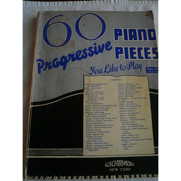 60 Progressive Piano Pieces You Like to Play: Piano Solo