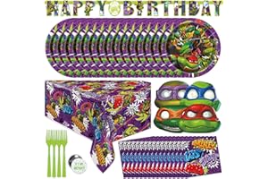 UNIQUE Teenage Mutant Ninja Turtle Birthday Party Supplies | Serves 16 Guests | Officially Licensed | TMNT Mutant Mayhem Movie | Birthday Decorations