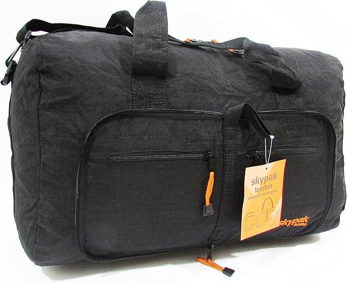 Cabin Size Folding Skypak Folding Travel Bag Black Amazon.co.uk Luggage