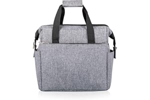 PICNIC TIME - On The Go Lunch Bag - Soft Cooler Lunch Box - Insulated Lunch Bag, (Heathered Gray)
