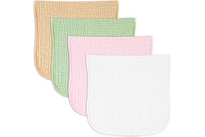 Kewlife gift Baby Muslin Burp Cloths 20x10inch – Ultra Soft & Absorbent, Neutral Colors, Reusable Burping Cloths for Baby Boy