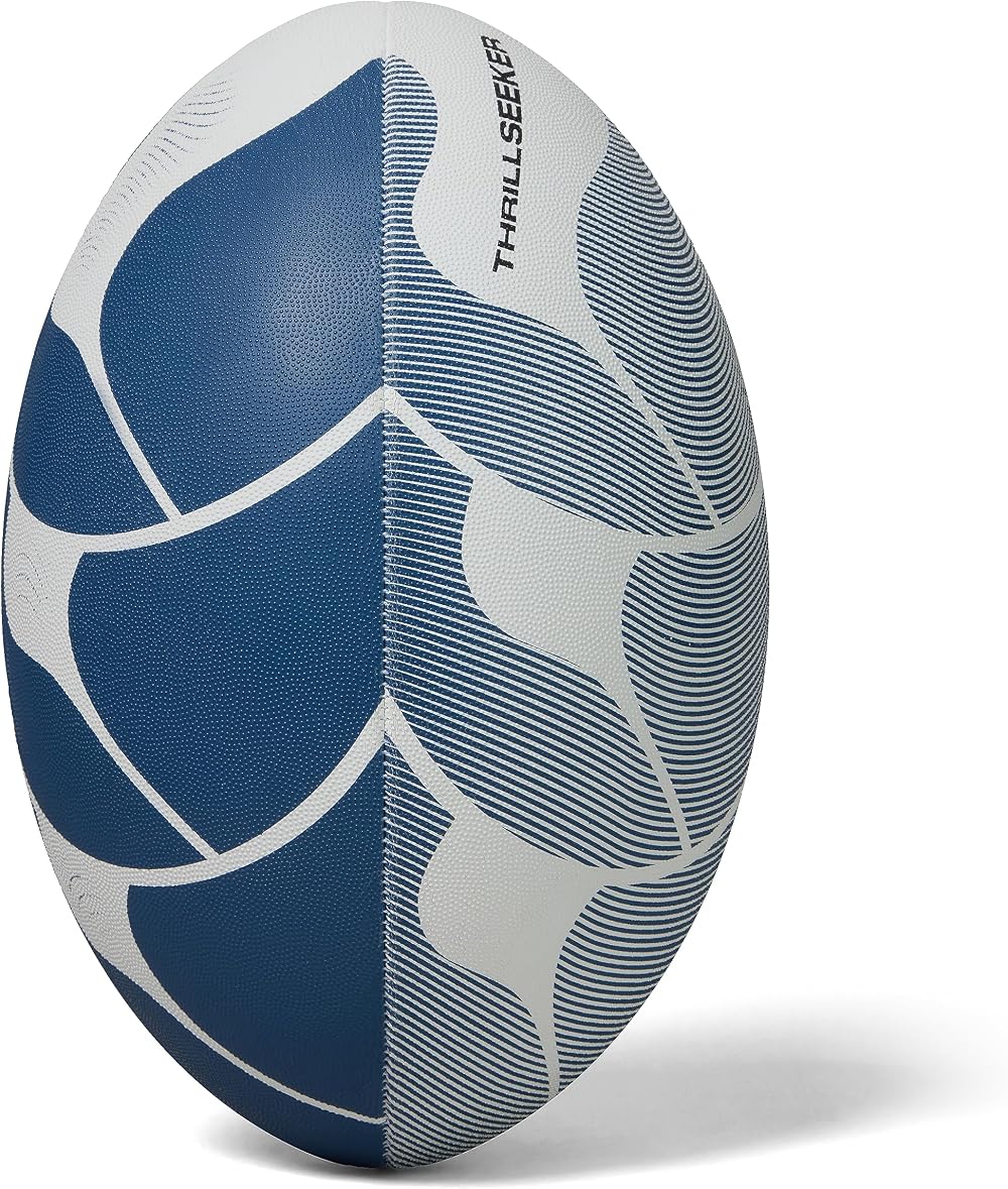Canterbury Thrillseeker Play Rugby Ball White Blue 3