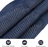 Pauwer Round Placemats and Coasters Set of 6 Navy Non Slip Heat Resistant view 3