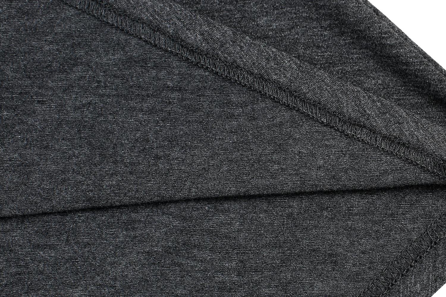 ELESOL Women\'s V Neck Short Sleeve Handkerchief Hem Lightweight Flare Tunic Top Dark Gray M