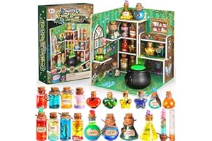 Alritz Potion Kits for Kids, Magic Potions Mixie with House, 20+ Fairy Bottles, Creative Craftes Toys for Birthday Party, Gif