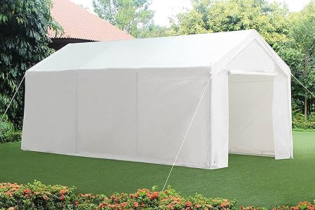 Amazon Com Sunjoy 10 X 20 8 Piece Leg Carport Canopy Garden