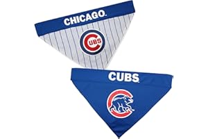 Pets First MLB Chicago Cubs Reversible Bandana Size XX-Large for Dogs & Cats. 2 Sided Sports Bandana,Premium Embroidery Team Logo, All MLB Teams Available