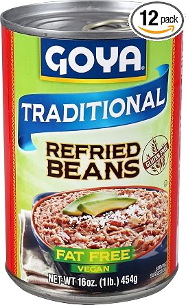 Goya refried pinto beans fat free 16oz (041331029070)