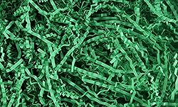 Sansam Crinkle Cut Paper Shred Filler, 1.1 LB Green