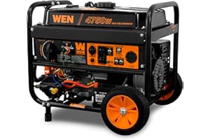 WEN 4,750-Watt 120V/240V Dual Fuel Portable Generator with Wheel Kit and Electric Start (DF475T)