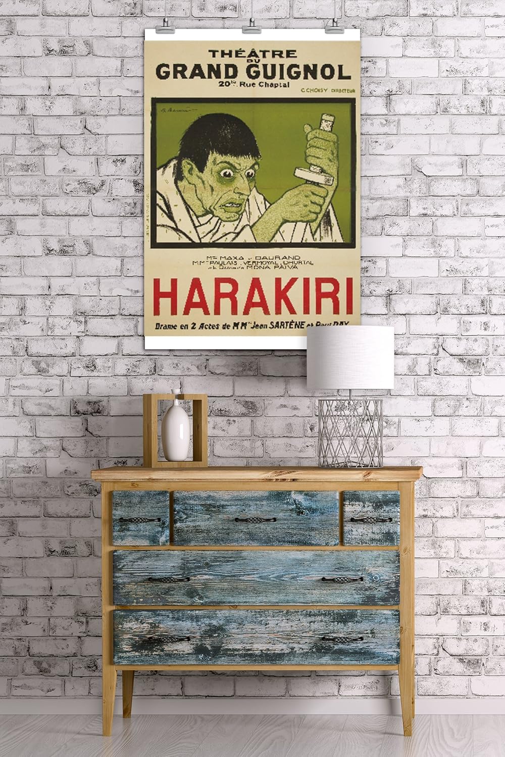 Amazon.com: Grand Guignol - Harakiri Vintage Poster (Artist: Barrere) France c. 1919 (15oz White Ceramic Mug): Posters & Prints