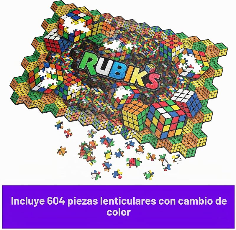 Cubo de Rubik, Puzzle Impossível, Puzzle Lenticular de 604 Peças, desde os 14 anos