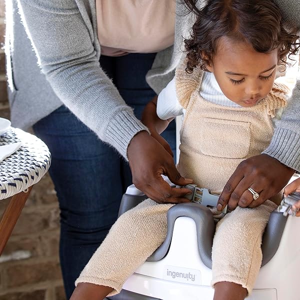 INGENUITY BABY BASE 2-IN-1 BOOSTER FEEDING AND FLOOR SEAT WITH SELF-STORING TRAY – MIST