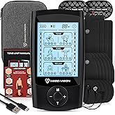 TENS Unit Muscle Stimulator, EMS Massager Machine for Shoulder, Neck, Sciatica and Back Pain Relief, Electronic Pulse Massage Physical Therapy, Black