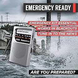 PowerBear Portable Radio | AM/FM, 2AA Battery