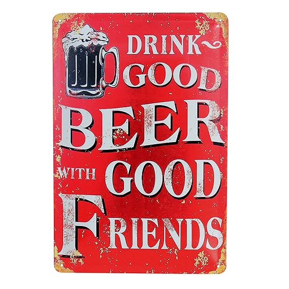 Blechschild Retro Bier Geschenk Magnet-Metall-Schild mit Sprüchen vintage lustige Türschilder Bier Schild nostalgie Deko Bar-