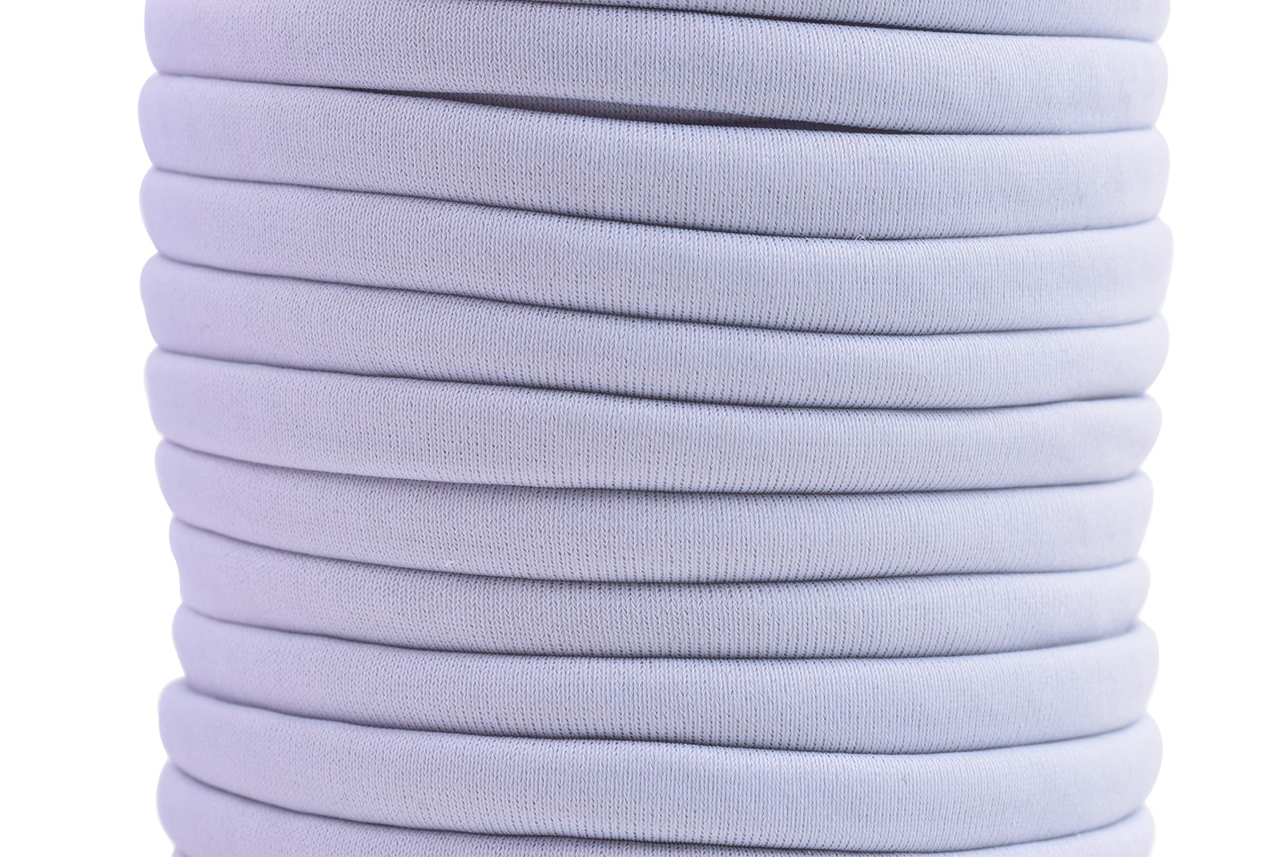 KONMAY Stretchy Polyester Spandex Cord, 18 Meters 5.0mm Soft Skinny Stitched Elastic String for Jewelry Making, Sewing, and Crafting