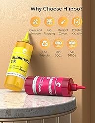 Hiipoo 2000ml Sublimation Ink Refilled Bottles Work