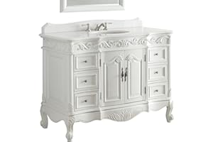 Benton Collection 42 Traditional Style Antique White Beckham Bathroom Vanity SW-3882W-AW-42