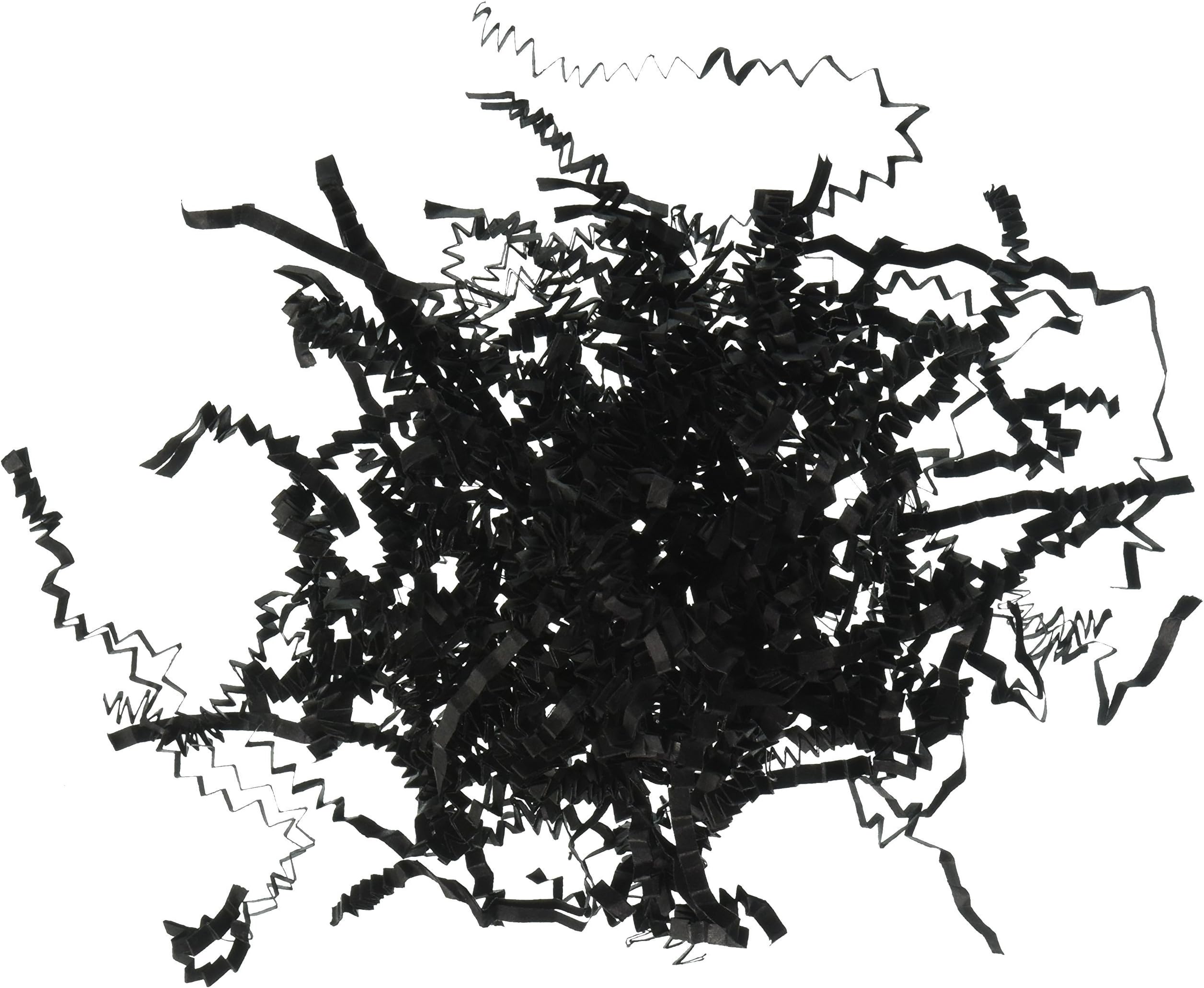 UpackSupply Crinkle Cut Paper Shred, Black, 1/2 lb.