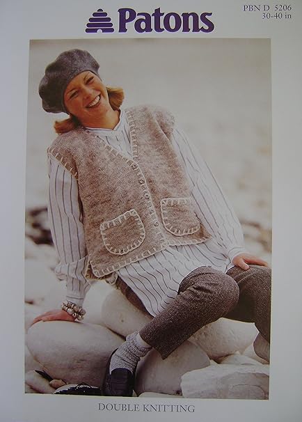 Amazon Com Patons Waistcoat Knitting Pattern In Dk Yarn Amazon Com Patons Waistcoat Knitting Pattern In Dk Yarn