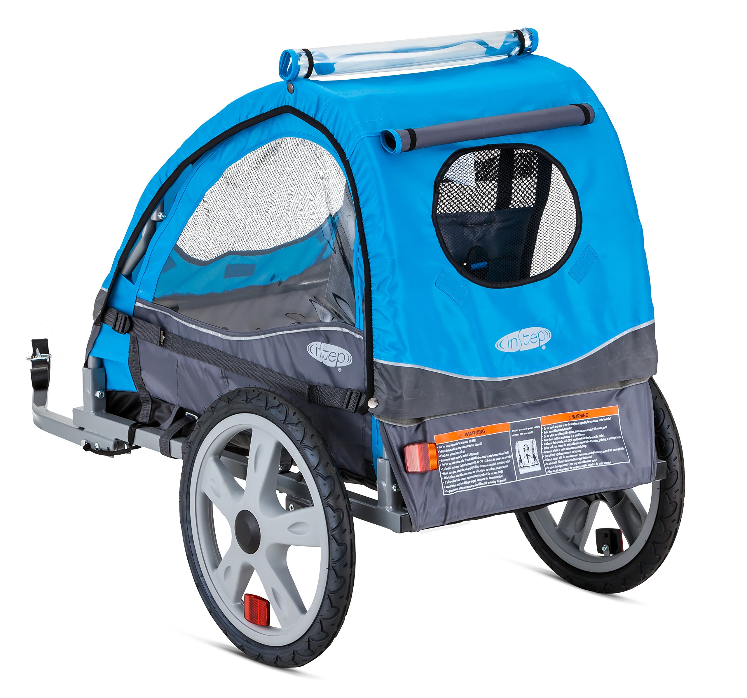 instep single seat and double seat foldable tow behind bike trailers