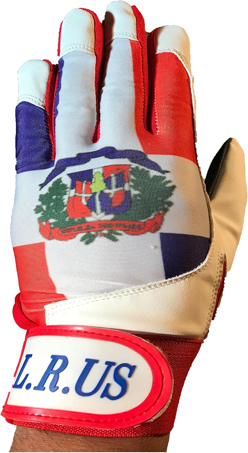 Dominican Republic Flag Batting Gloves Sports & Outdoors