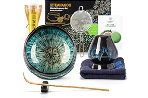 TEANAGOO 7 Pcs Matcha Set, Matcha Whisk Set, Matcha Kit for Ceremony, Matcha Tea Set for Making Breakfast/Matcha Latte, Match