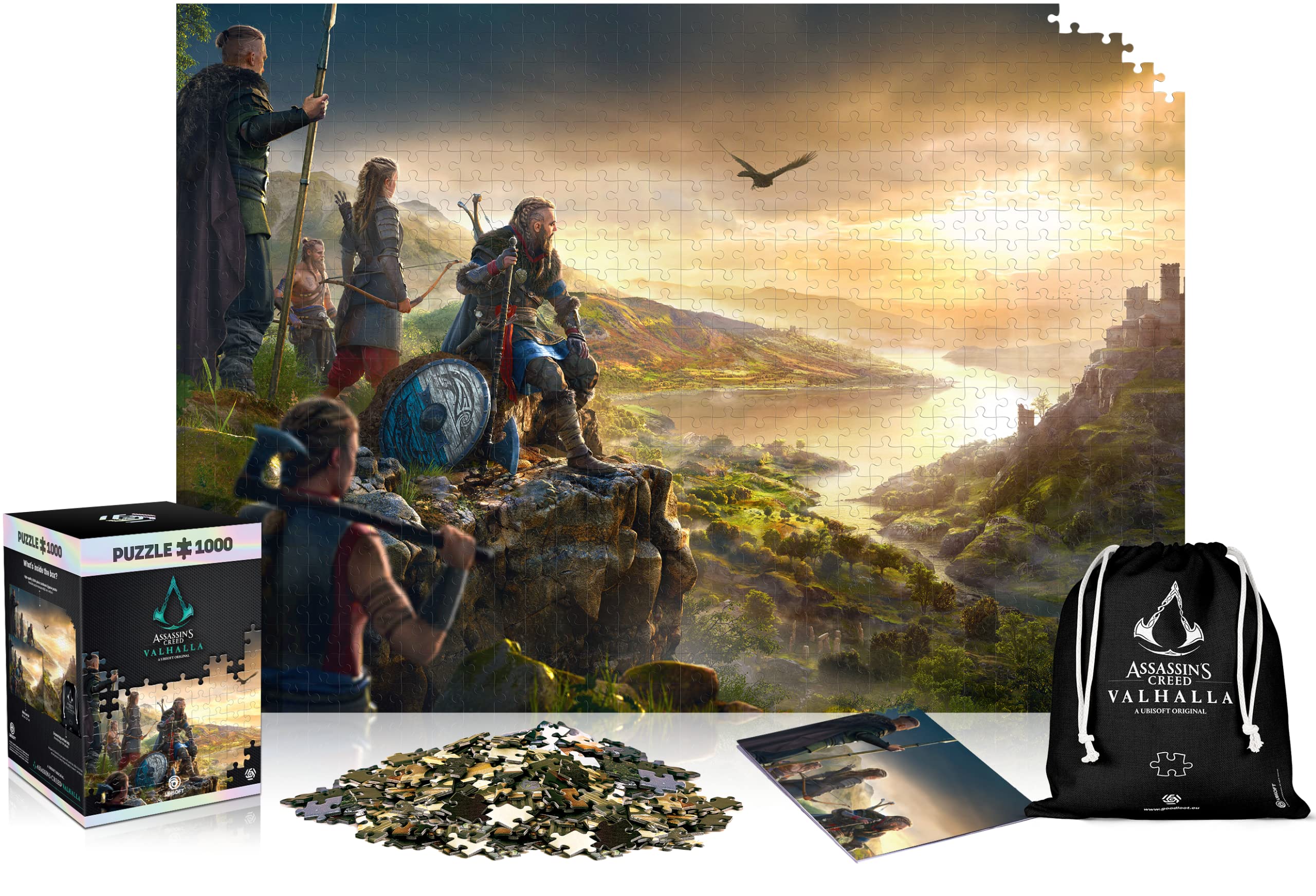 Good Loot LOOT Assassin's Creed Valhalla Vista Of England Jigsaw Puzzles Premium Box Sack Poster Computer Game Jigsaw Puzzles For Teens And Adults Leisure Ideas Pieces 1000 Pieces