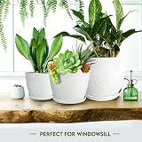 Utopia Home Spotty Grey Plastic Planters 5 Pack Multisize for Plants view 4