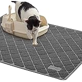 Niubya Premium Cat Litter Mat, Litter Box Mat with Non-slip and Waterproof Backing, Litter Trapping Mat Soft on Kitty Paws an