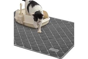 Niubya Premium Cat Litter Mat, Litter Box Mat with Non-slip and Waterproof Backing, Litter Trapping Mat Soft on Kitty Paws and Easy to Clean, Cat Mat Traps Litter from Box