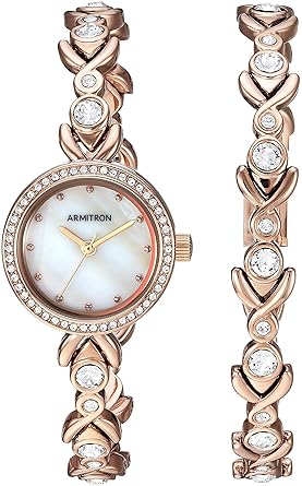 armitron watch rose gold