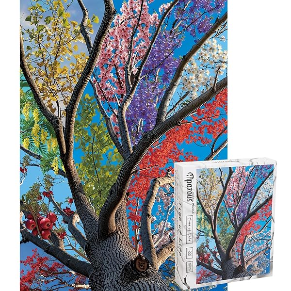 TREE OF LIFE JIGSAW PUZZLE 1000 PIECES FOR ADULTS – COLORFUL NATURE ART PUZZLE, UNIQUE PUZZLE FOR GIFT, FAMILY FUN & HOME DECOR PERFECT SNAP, 27.6 X 19.7 IN, HIPAZOUS