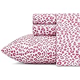 Betsey Johnson - Queen Bed Sheets, Soft & Lightweight Bedding, Fade & Wrinkle Resistant (Leopard, Queen)