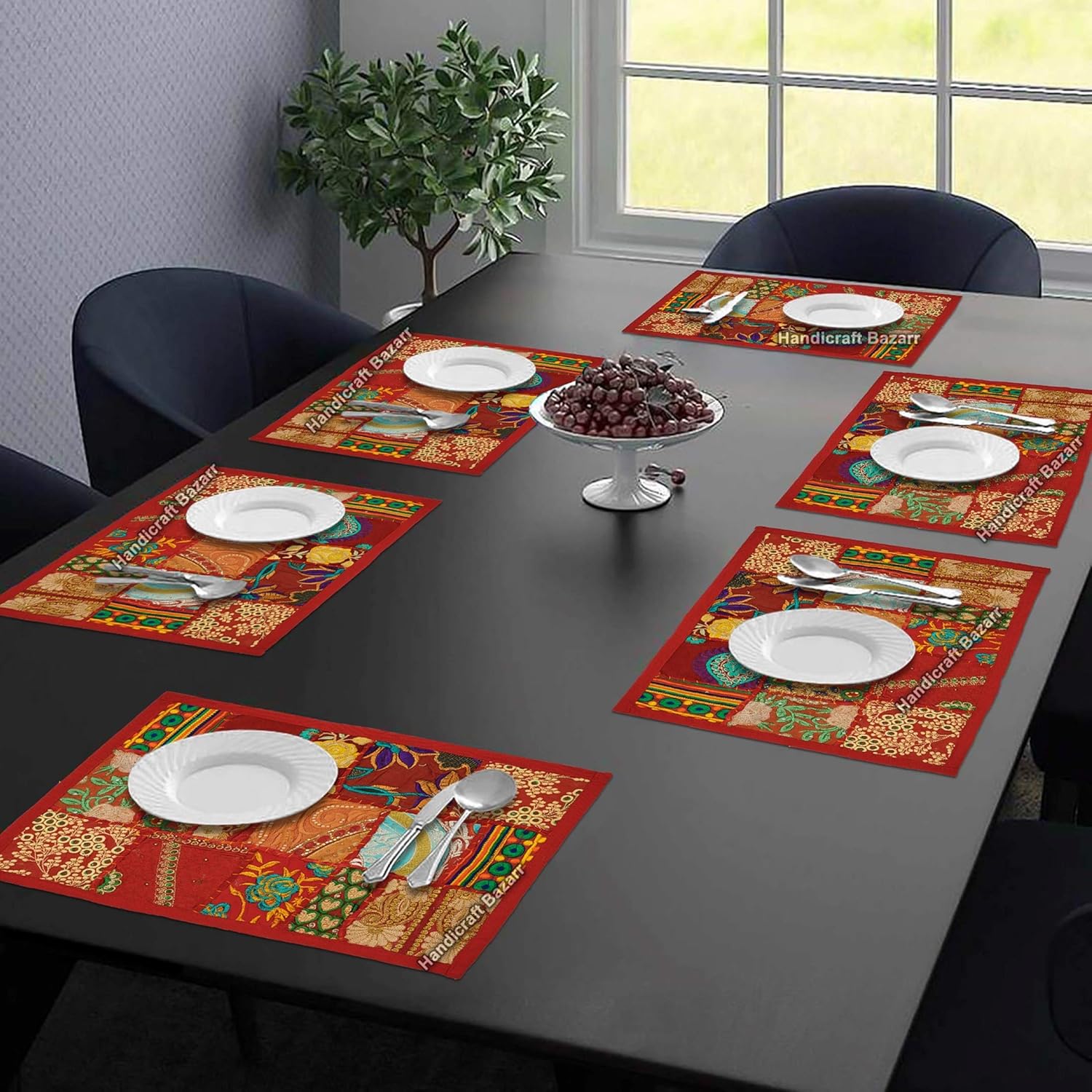 Buy Handicraft Bazarr Indian Kambadiya Mat Patchwork Dining Table Cloth