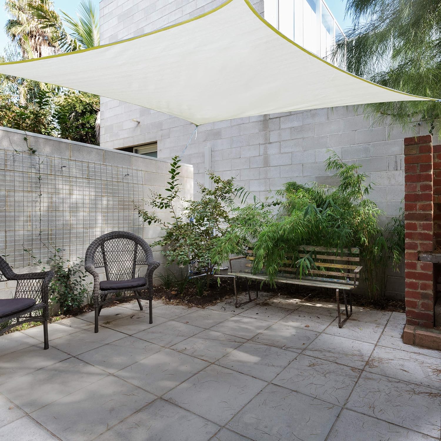 KingShade Toldo Vela Rectangular 4x6m Vela De Sombra Para Exteriores