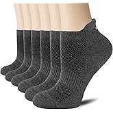 CS CELERSPORT 6 Pairs Ankle Athletic Running Socks Low Cut Sports Tab Socks for Men and Women