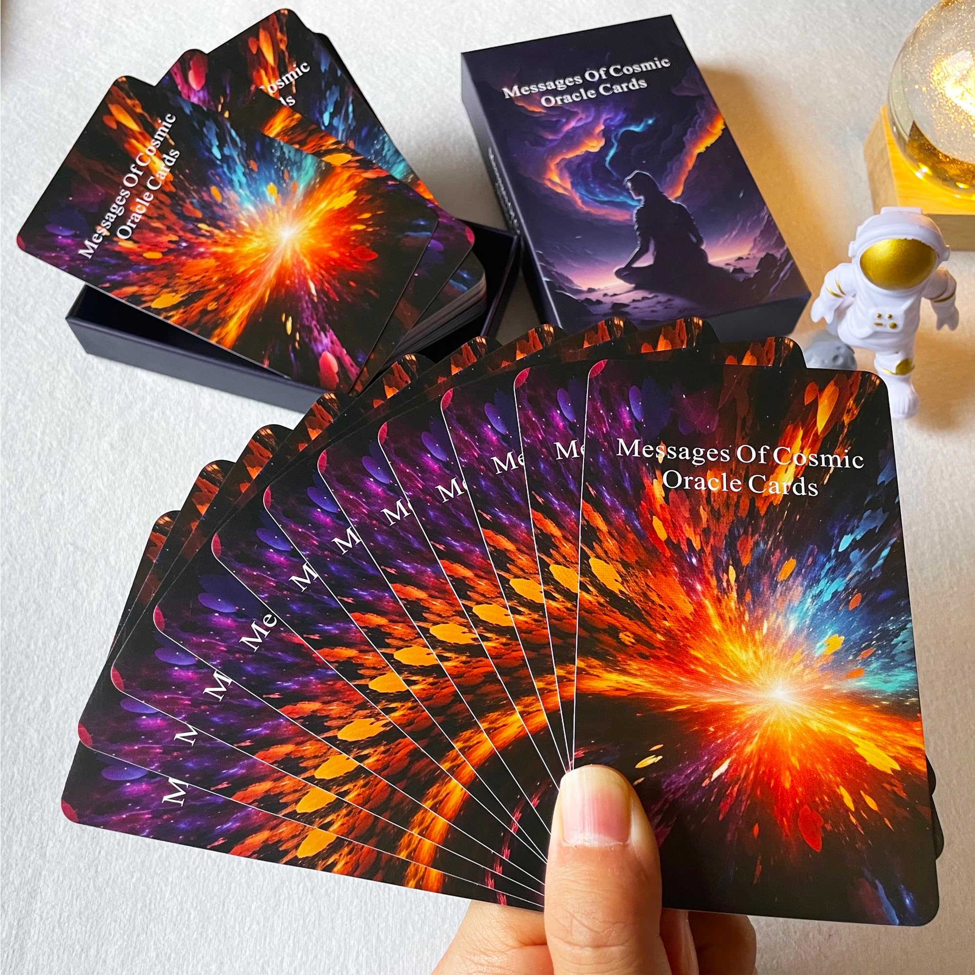 Qcsdckot Higher Self Messages Oracle Deck, Cosmic Oracle Cards, Positive Affirmations Cards Help You Create Your Best Life
