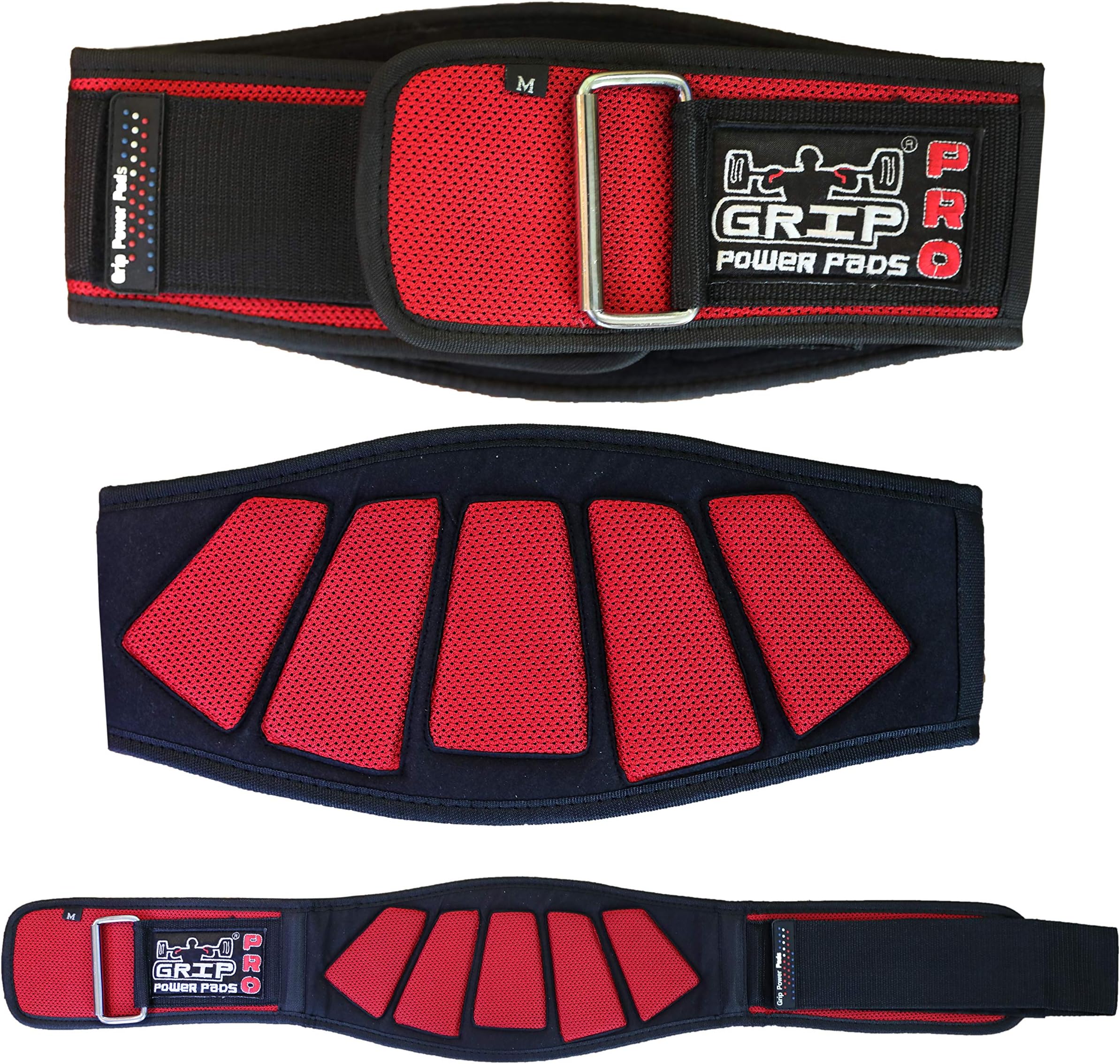 Grip Power Pads Weightlifting Gym Belt Powerlifting for Men & Women 6 Inch Back Support Olympic Gym Lifting