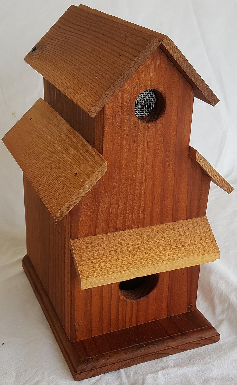Redwood Birdhouse with Cedar Shingles Handmade