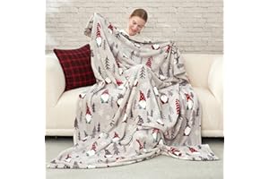 Cozy Bliss Gnome Throw Blanket Christmas Blanket Warm MilkyPlush™ Throw Blanket, Ultra Soft Cozy Blanket for Couch,Sofa and Bed(Xmas Gnome,50"x60")