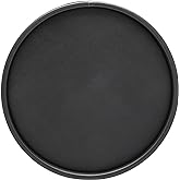 Kraftware Round Leatherette Serving Tray, Black - 14 Inch