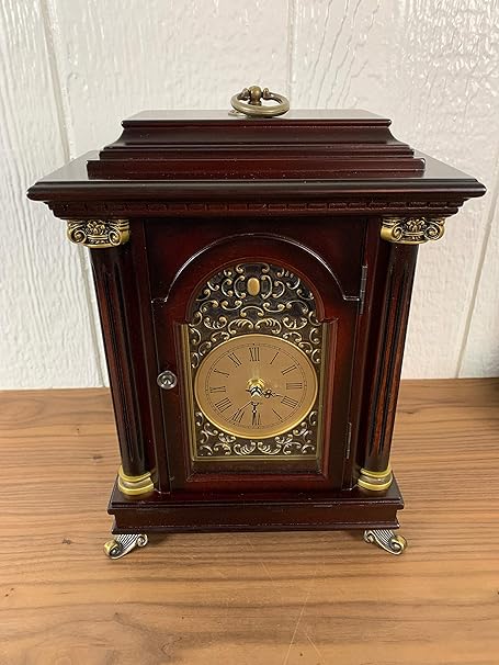 Amazon Com Bombay Cherry Wood Mantel Clock With Storage