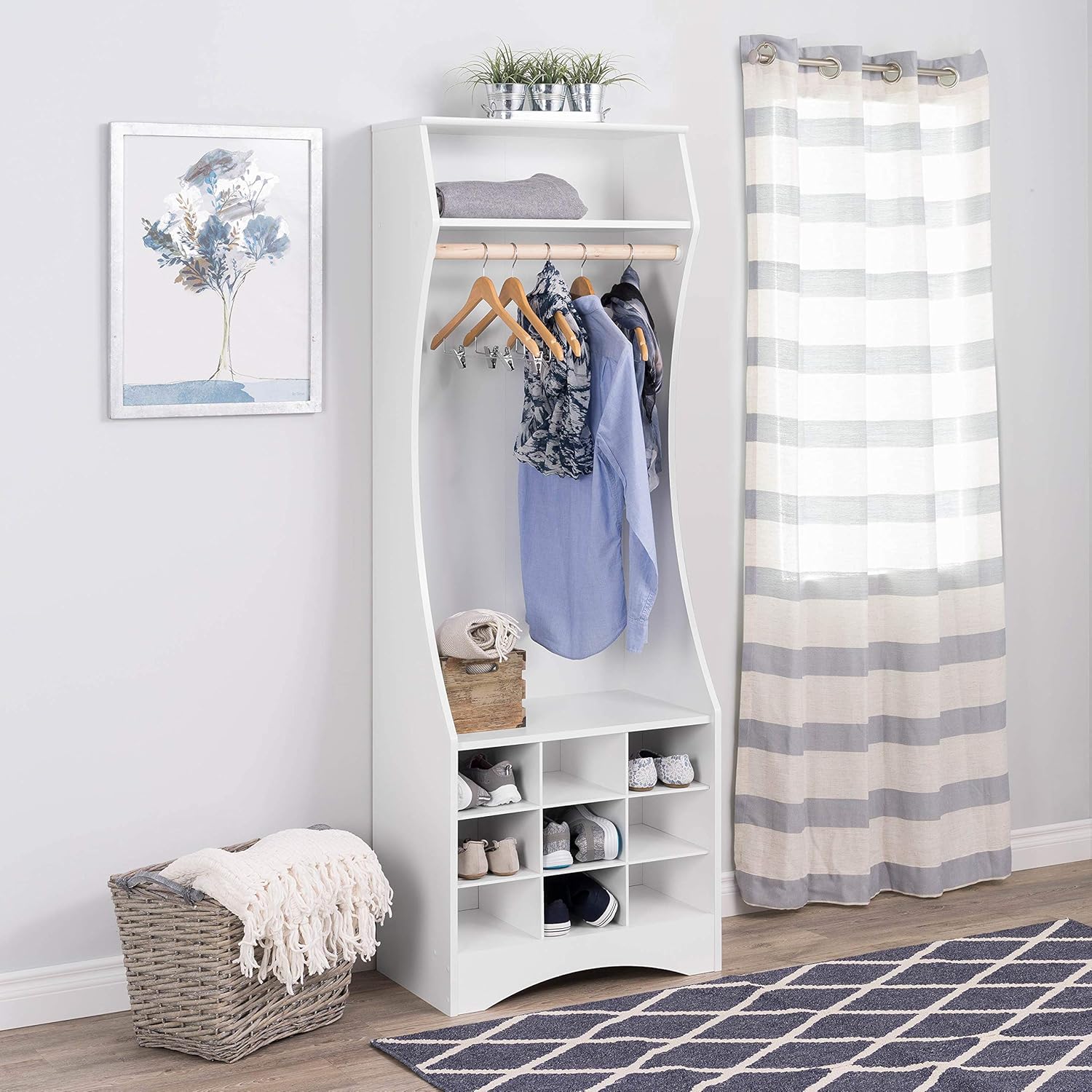 Prepac White Compact Wardrobe With Shoe Storage Amazon In Home