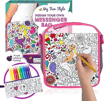 Decorate Your Own Messenger Bag For Girls Color Your Own Bag For