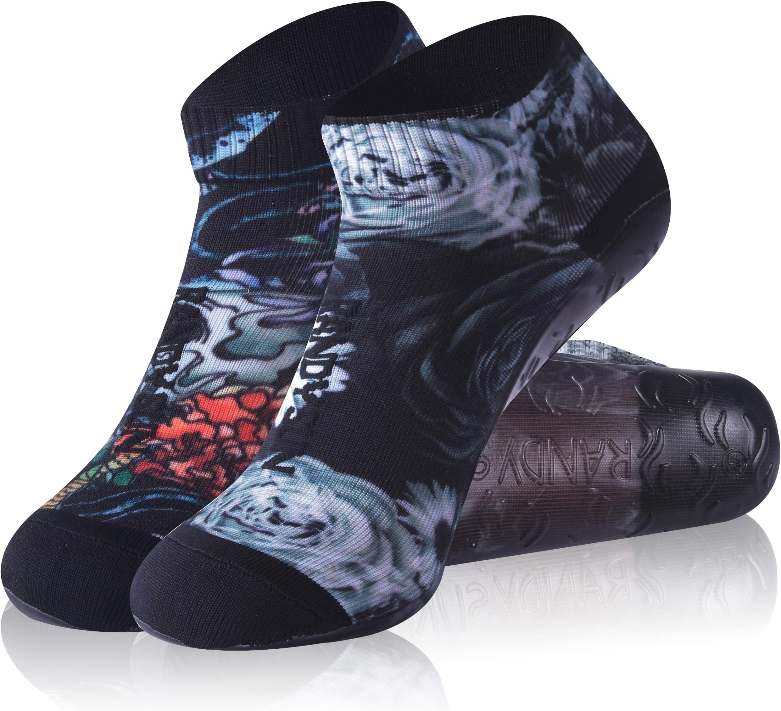 RANDY SUN Barefoot Quick-Dry Sand Beach Socks, Breathable Seamless Yoga Sock With TPE Sole