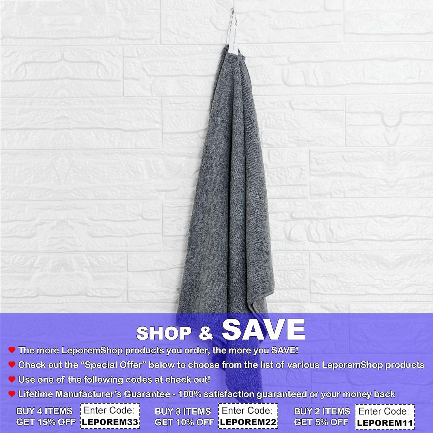 Microfiber Travel Towel - Ultra Soft Fast Dry Towel, Compact and Light Super Quick Absorbent Towel, Ideal for Camping, Beach, Swimming, Gym, Sports, Fitness, Backpacking, Yoga, Shower, Bath, Hiking: Kitchen & Dining