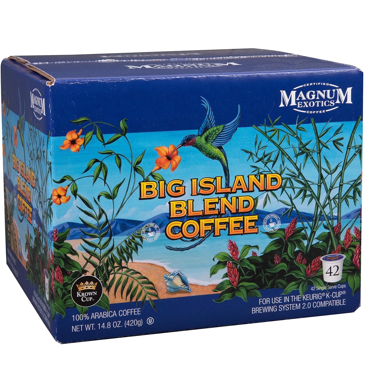 Magnum Exotics Big Island Blend Ground Coffee KCups (42